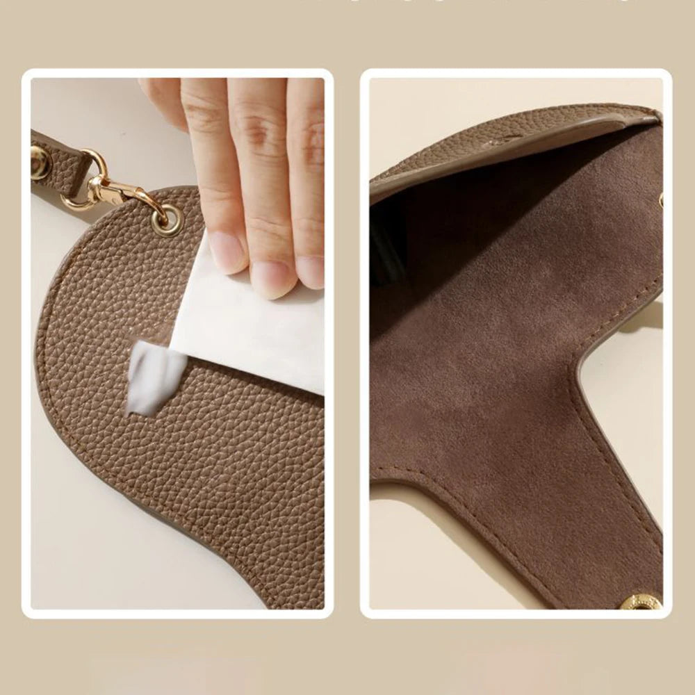 Soft Lychee Pattern Pu Leather Glasses Bag Retro Sunglasses Case Portable Myopia Frame Case Simple Eyeglasses Bag