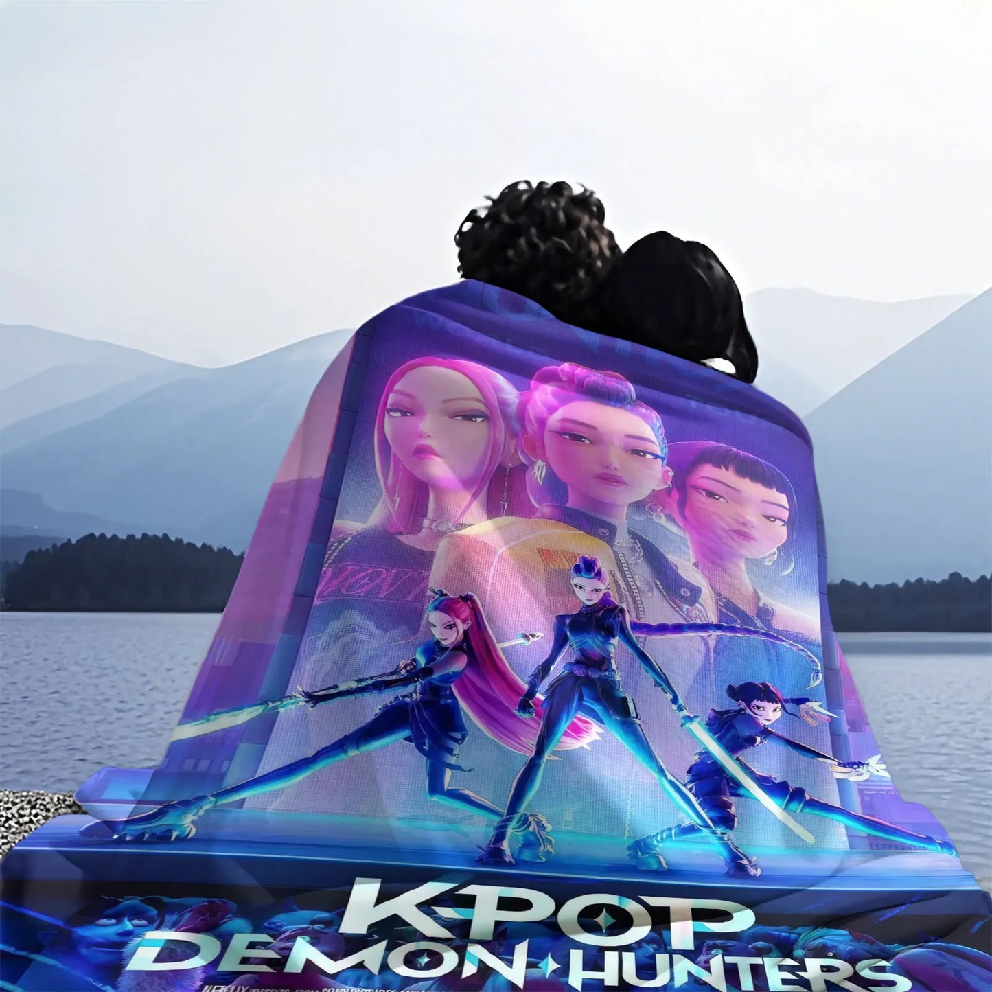 K Pop Demon Hunters Flannel Blanket Cyberpunk-style Plush Throw Blanket Fans Gift for Home Leisure Sofa Bed Cover Travel Camping