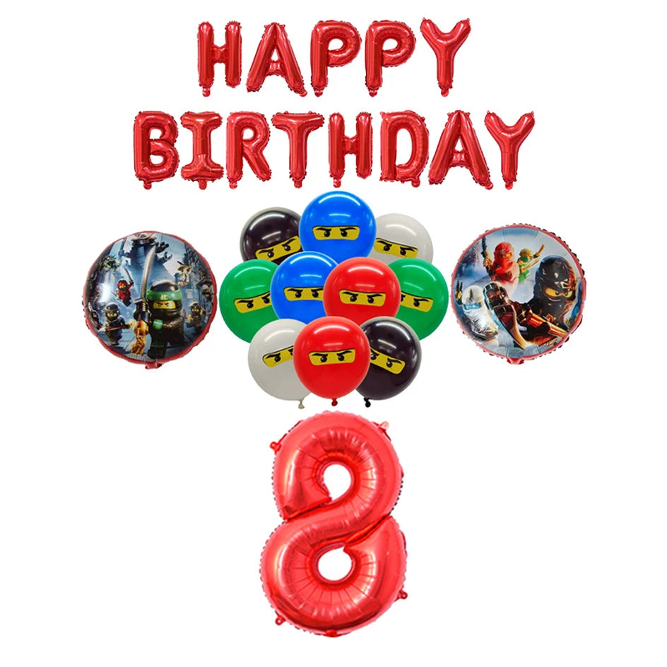 Ninja Birthday Party Decorations New Paper Tableware Plates Cups Napkins Tablecloth Background Balloon Supplies Deco For Kid Boy