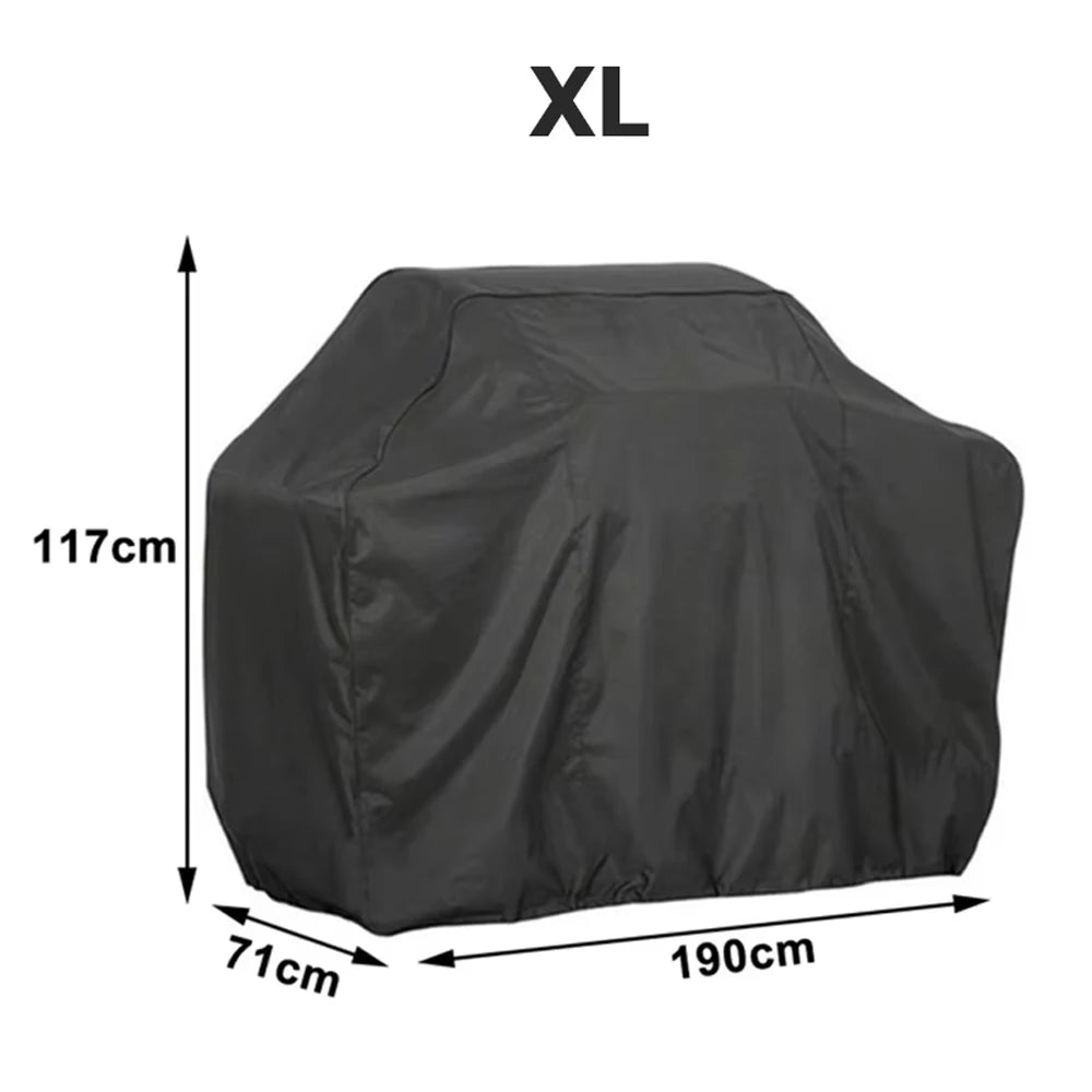 8 Size BBQ Cover Outdoor Dust Waterproof Weber Heavy Duty Grill Cover Rain Protective Outdoor Barbecue Cover Round