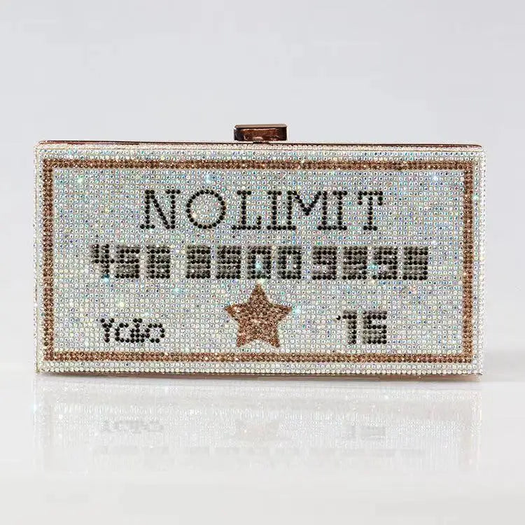Fashion Bling Rhinestone Crystal Clutches Wedding Evening Bags Creative Tape Shaped Luxury Diamond Women Clutch Money Purse