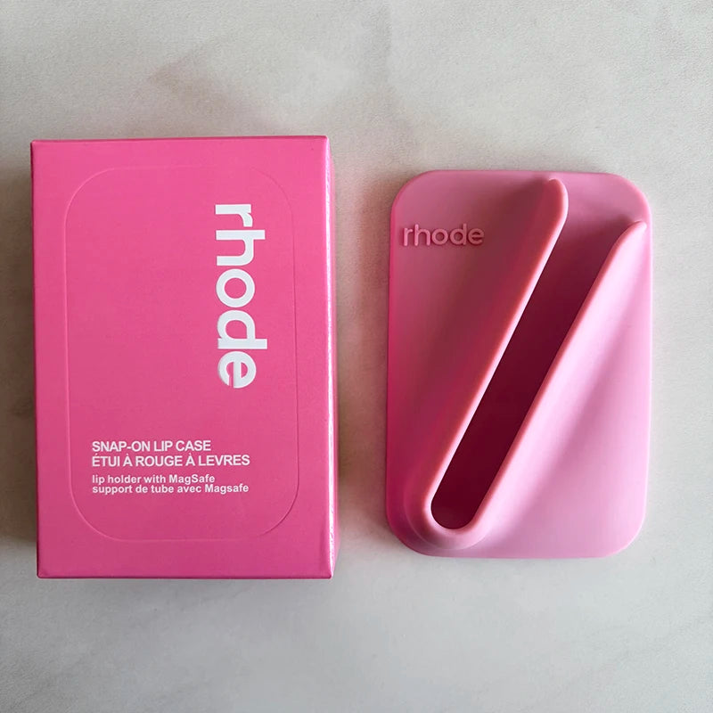 Rhode Magnetic SNAP-ON LIP CASE Phone Case with Box for IPhone 15 16 14 13 12 11 Pro Max 17 Air Lip Gloss Holder Soft Silicone