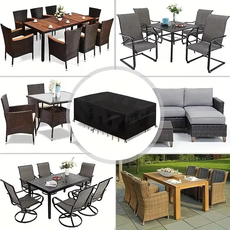 Terrace Patio Furniture Cover Waterproof 210d Furniture Cover, Suitable For Outdoor Sofa Set