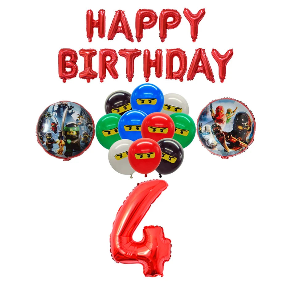 Ninja Birthday Party Decorations New Paper Tableware Plates Cups Napkins Tablecloth Background Balloon Supplies Deco For Kid Boy