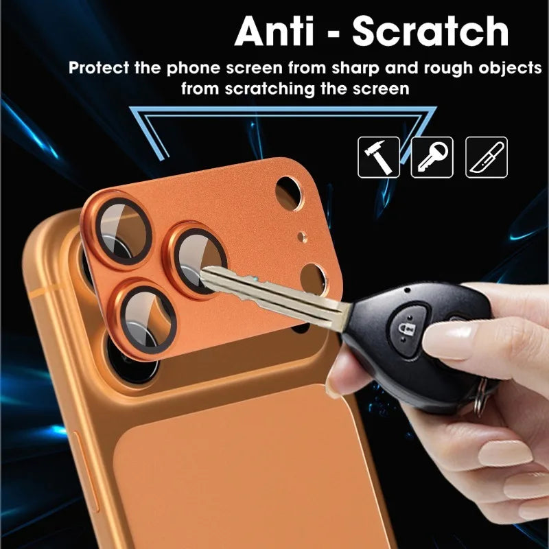NEW 2PCS For iPhone 17 Pro Max Lens Protector Metal Aluminum Alloy Tempered Glass Camera Cover Shatterproof Hardness Protectors