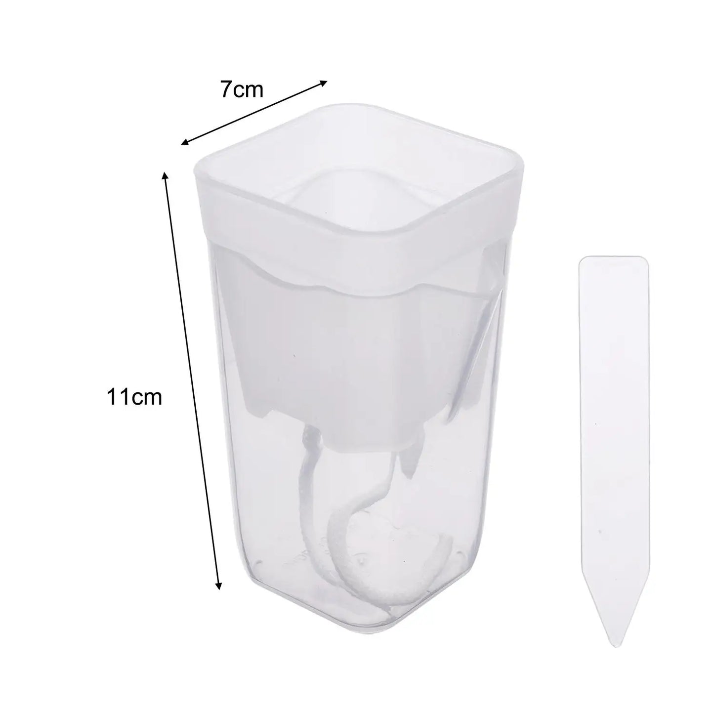Automatic Watering Flower Pot Plastic Translucent Planter Drainage Holes for Succulent Cuttings Household Decor Gardening Tool