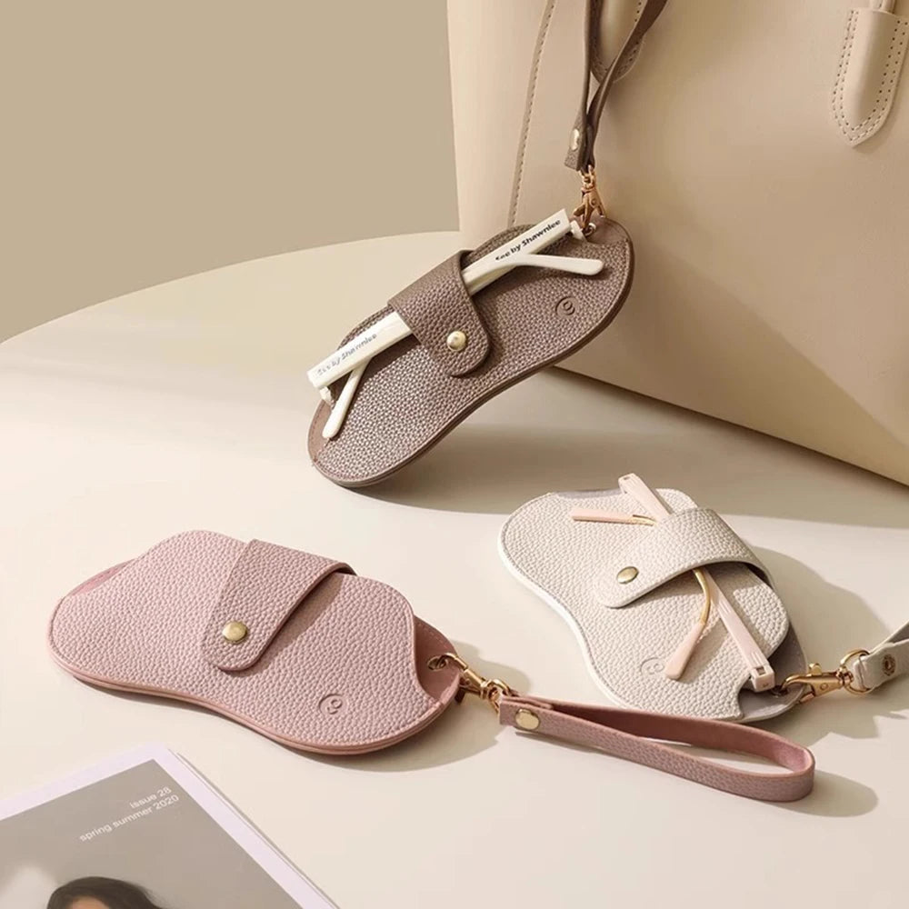 Soft Lychee Pattern Pu Leather Glasses Bag Retro Sunglasses Case Portable Myopia Frame Case Simple Eyeglasses Bag