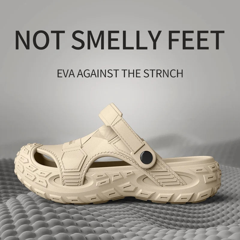 Men's Outdoor Summer Wearable Anti-Slip Breathable Odor-Resistant Slip-Resistant Clog Sandals
