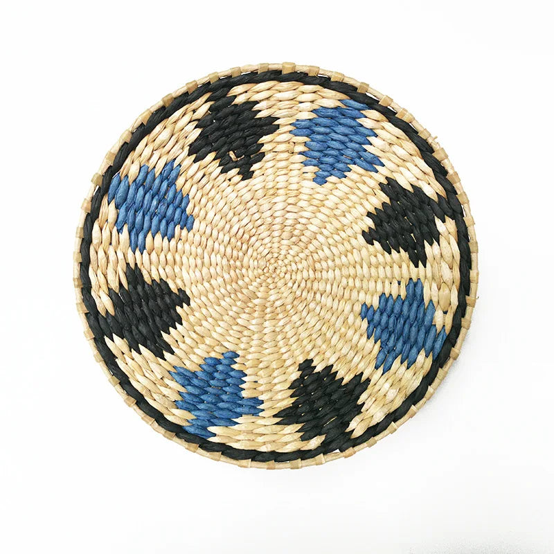 Bohemian style straw wall decoration, background wall decoration, sofa bedside handwoven hanging decoration