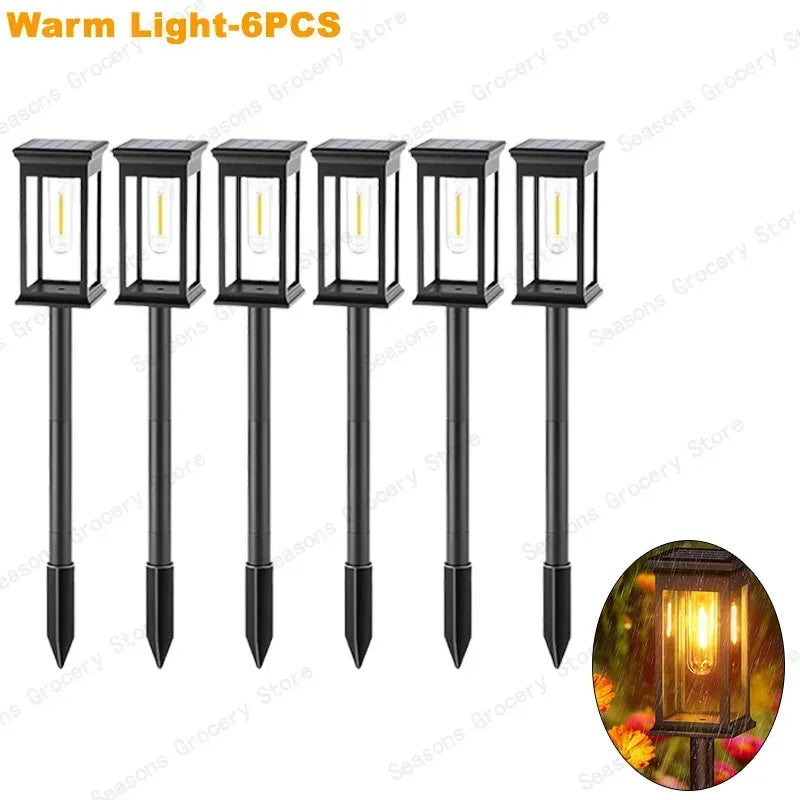 Waterproof LED Solar Lights for Garden Yard Driveway - Automatic Pathway Lighting Outdoor Landscape Lighting Auto On/Off at Dusk