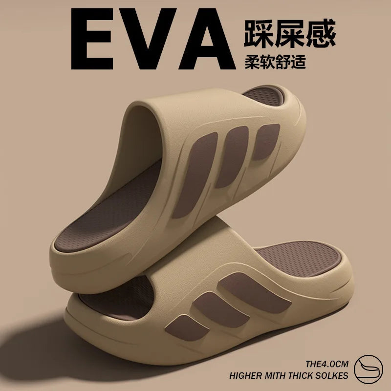 Outdoor sports slippers for men's home summer new style for wear thick sole non-slip eva anti-odor and outer wear sandals formen