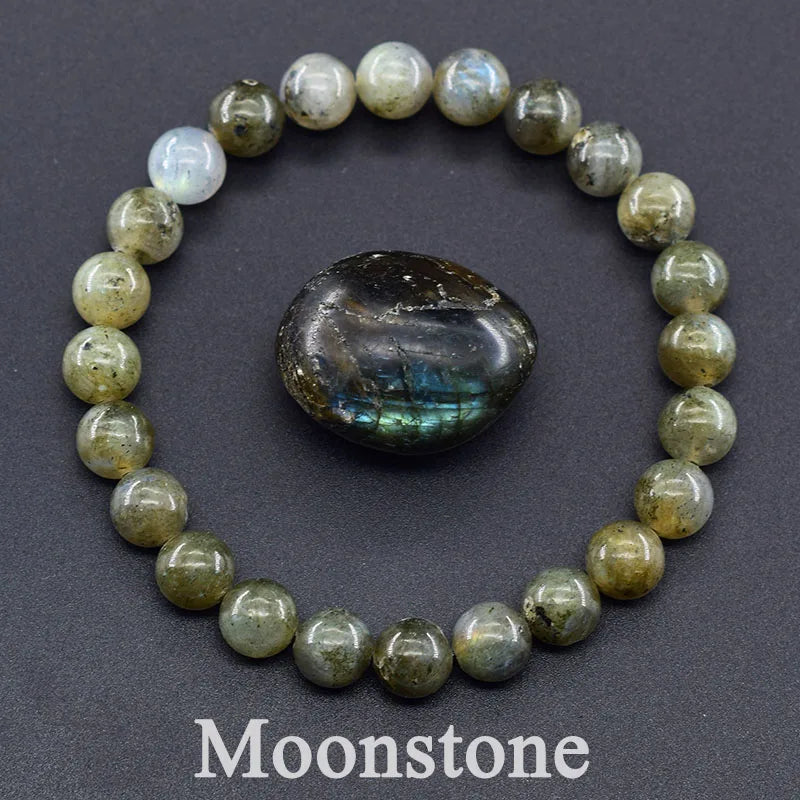 Original Reiki Blue Apatite Beads Bracelet Men Women Natural Lapis Lazuli Amethyst Yellow Tiger Eye Stone Beads Bracelet Jewelry