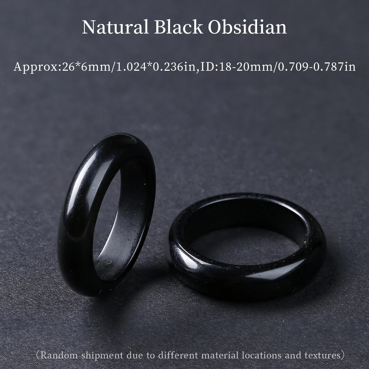 1 Pc Natural Crystal Stone Band Rings Amethyst Agate Obsidian Finger Solid Ring Women Men Minimalist Energy Healing Jewelry Gift