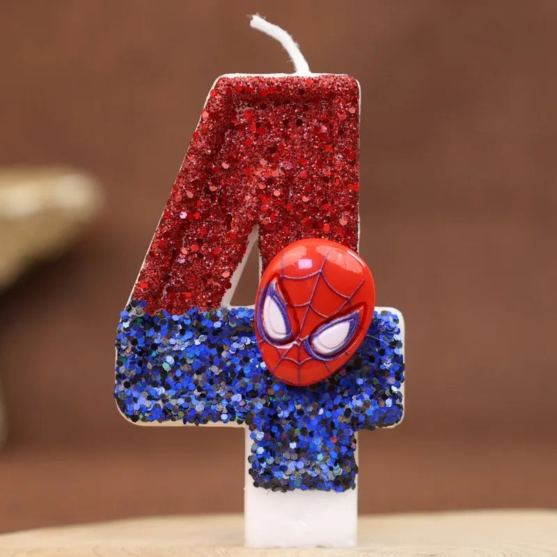 Spiderman digital birthday candle cake party decoration birthday candle DIY