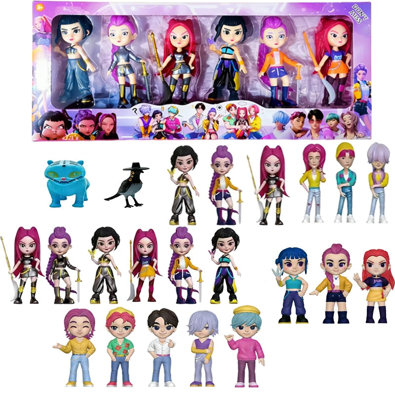Bandai 2026 New Kpop Demon Hunters Figure Model Toy Pvc Cartoon Desk Decoration Collection Figures Model Toyfor Kid Gift