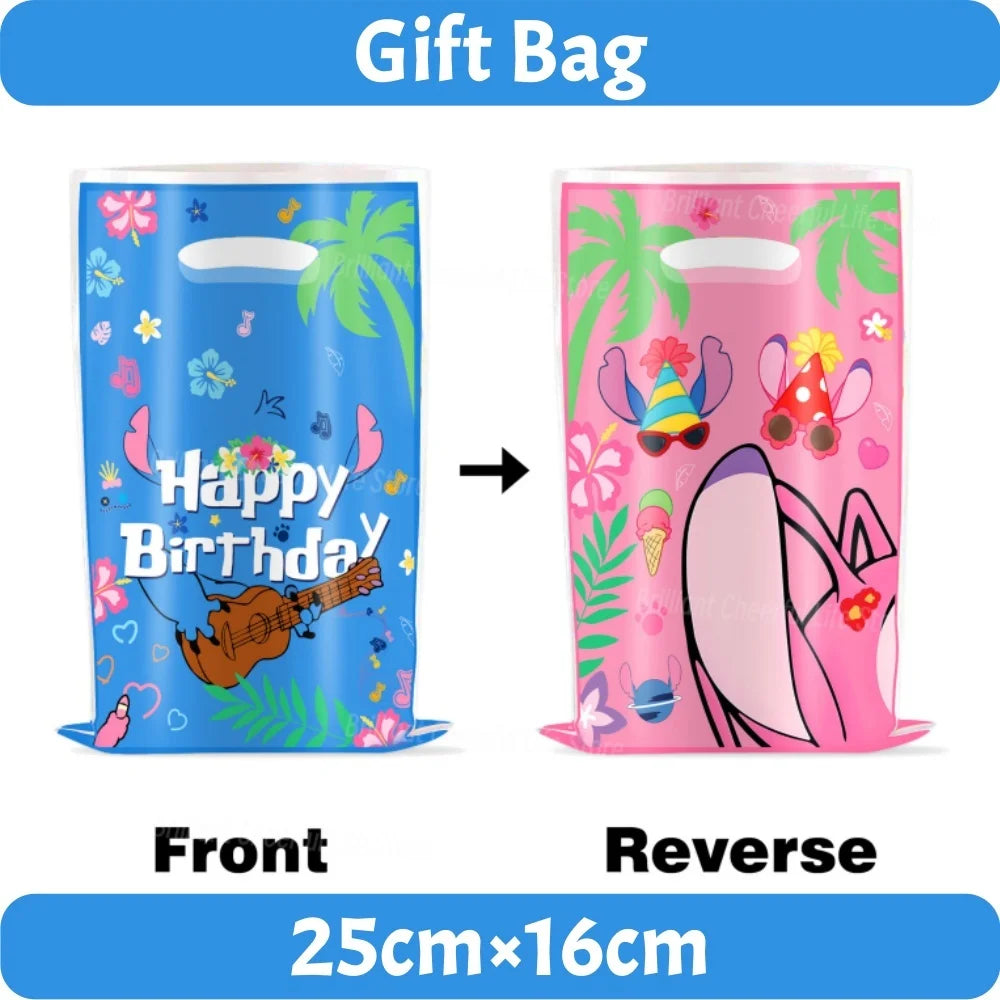 Stitch Birthday Decoration Lilo and Stitch Theme Tablecloth Paper Cup Plate Balloons Baby Shower Supplies Kids Favor
