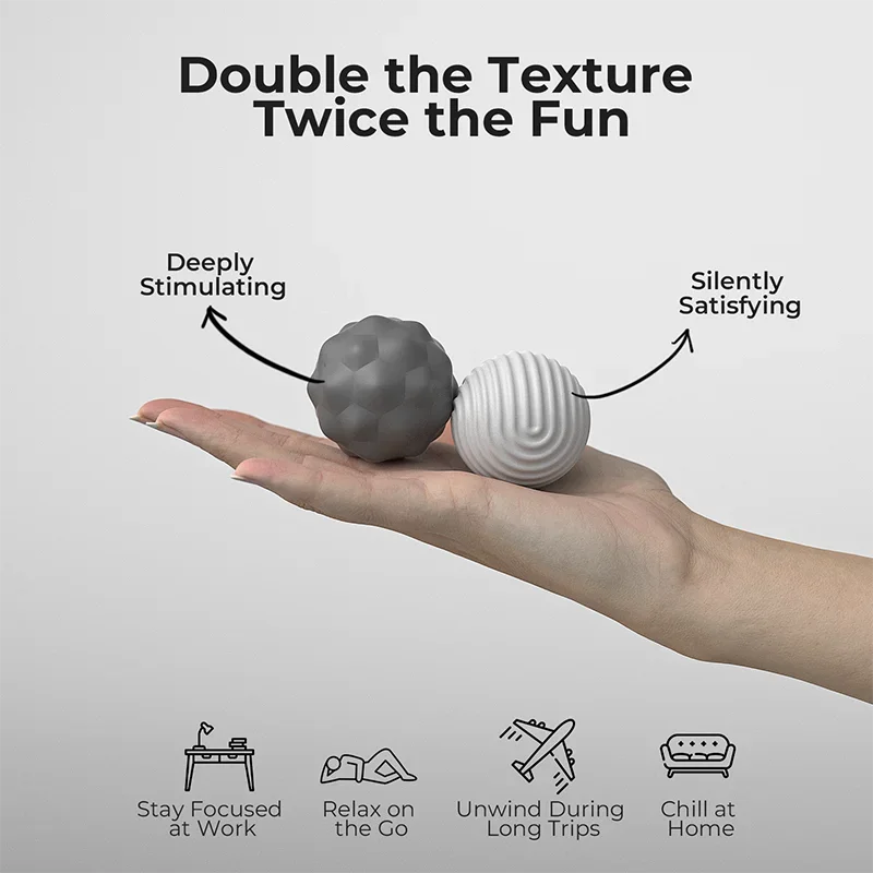 Silicone Magnetic Fidget Balls Silicone Magnets Balls Extra-Large 2PCS 40.5mm Stress Relief Sensory Toys for Autism ADHD Anxiety