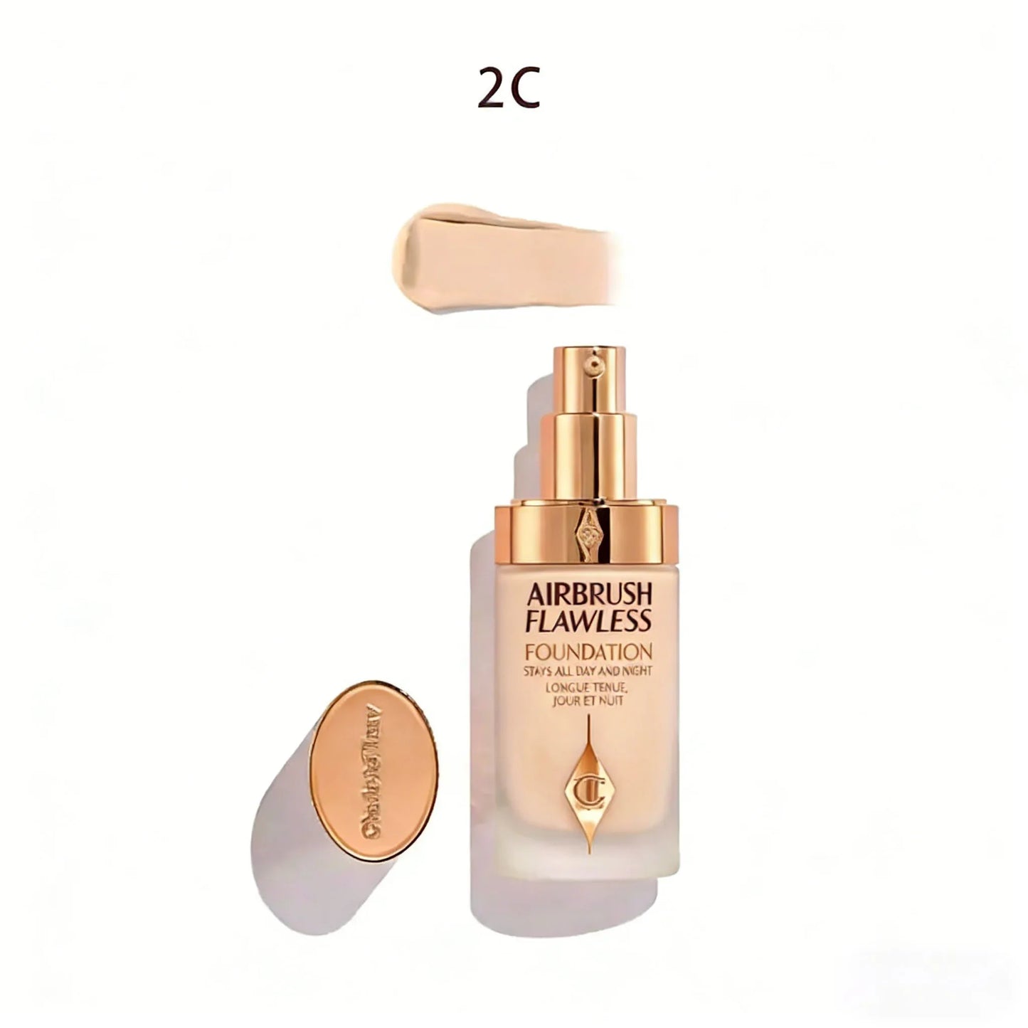 Charlotte Tilbury Soft Light Oil Control Liquid Foundation Small Gold Plate Powder Micro Light Powder Air Cushion Natural Makeup