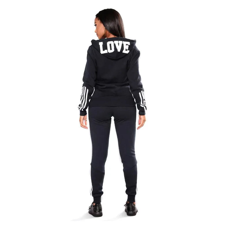 Italy Fashion Women's Tracksuit Zip-up Hoodies Slim Fit Trousers Sportswear Ladies All Season Casual Sports Sexy Jogging Outfits