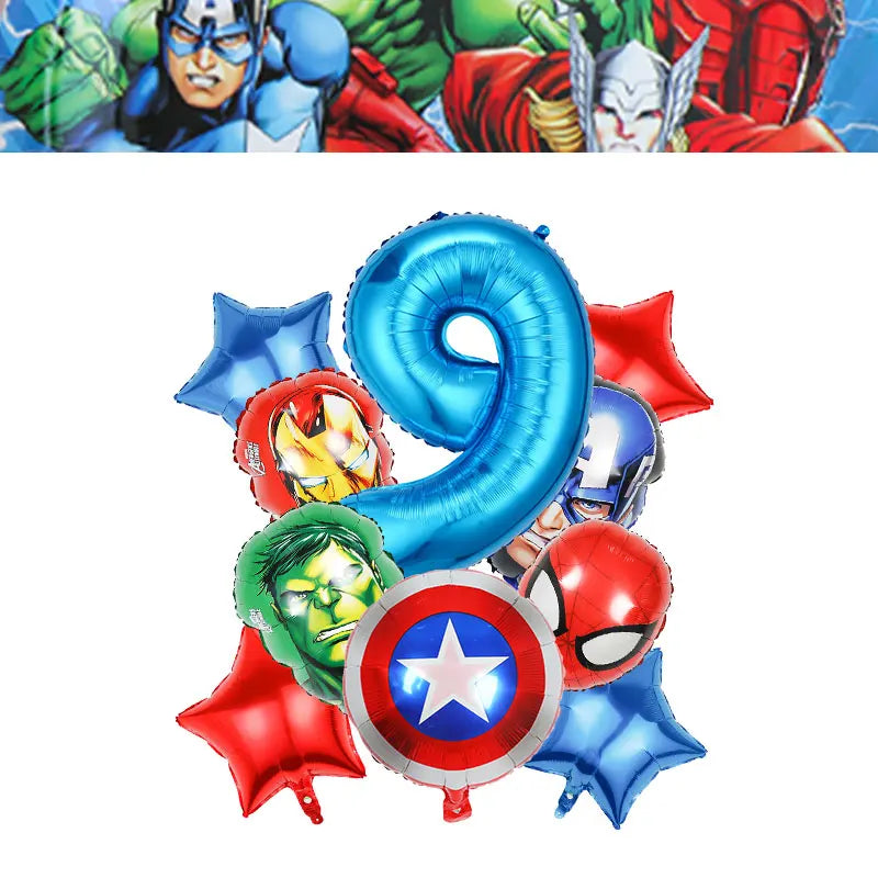 Happy Marvel Theme Avengers Birthday Decoration Set Cups Plates Tablecloth Masks Superhero Balloons Party Supplies Favors Gifts