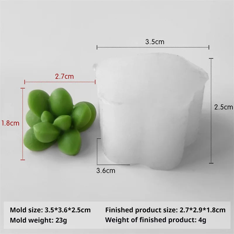 3D Silicone Candle Soap Mold Cactus Succulents Plaster Cement Mold Home Decoration DIY Aromatherapy Wedding Gifts silicone molds