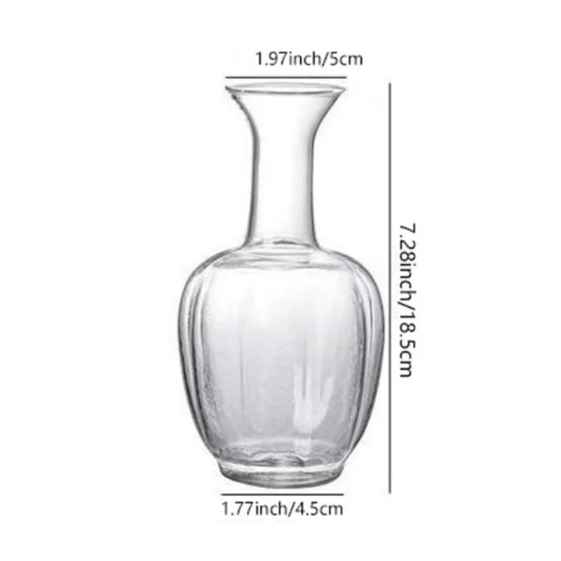 Contemporary Glass Bud Vases Zen Home Decor Transparent Cylinder Shaped Vase for One-Branch Ikebana Arrangements Tabletop Center