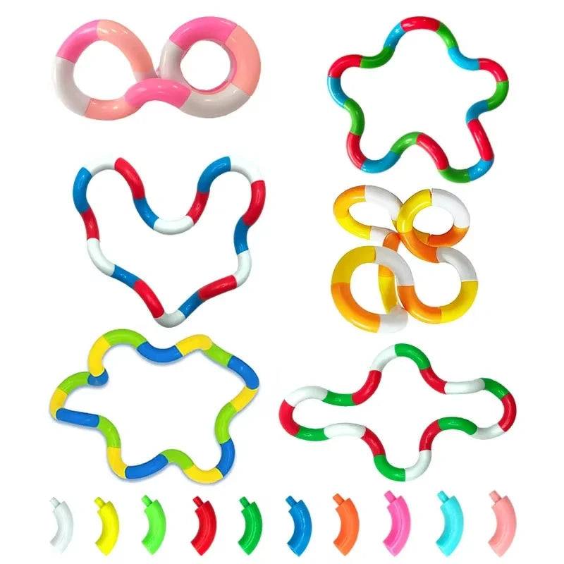 1/3/5Pcs Tangle Fidget Toy Deformation Sensory Hand-Eye Coordination Toy Anxiety Relief Twist Toy for Kid Adult Fine Motor Skill