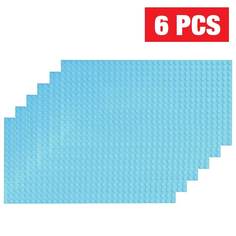 6PCS Classic Base Plate 32x32 16x32 Dots Baseplate Bricks DIY Assembly ABS Plastic Building Blocks Compatible Brand Figures City