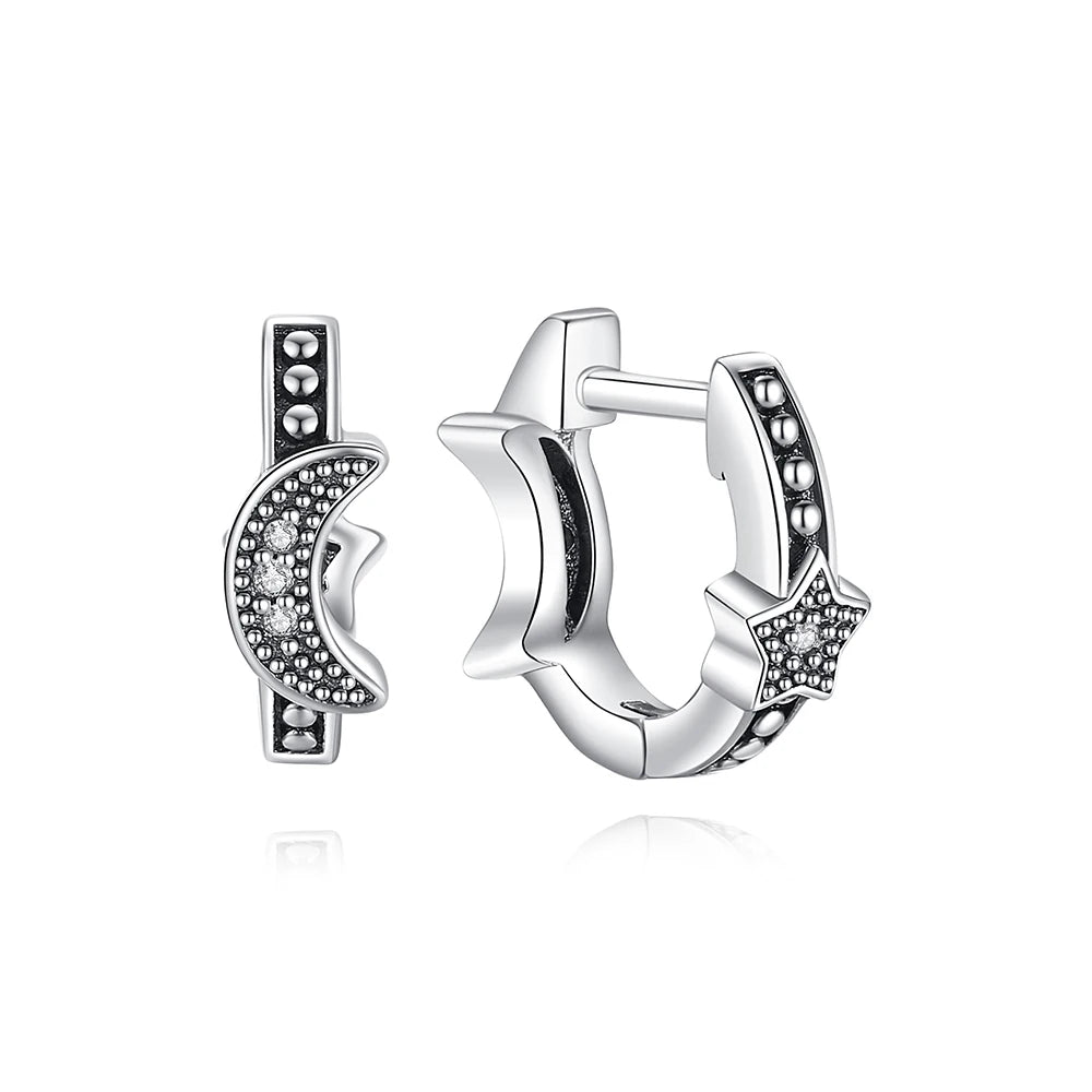 New 2025 Original 925 Sterling Silver Earrings For Women Piercing Hoop Love Heart Earings Rose Gold Wedding Gift Luxury Jewelry