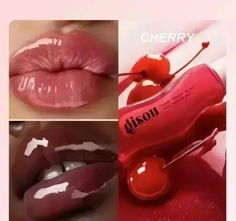 Gisou Moisturizing Lip Balm Original Lip Oil Care Lip Benetitnt for Lips Plumping Exfoliating New Color RASPBERRY SWIR Gloss