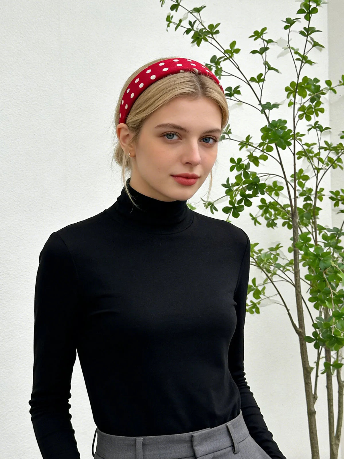 Y2K Retro Boho Breeze Wind Dot Stretch Women's Hairbands Korean Ins Fashion Wide Headbands Yoga Sports Dating Hair Accessories