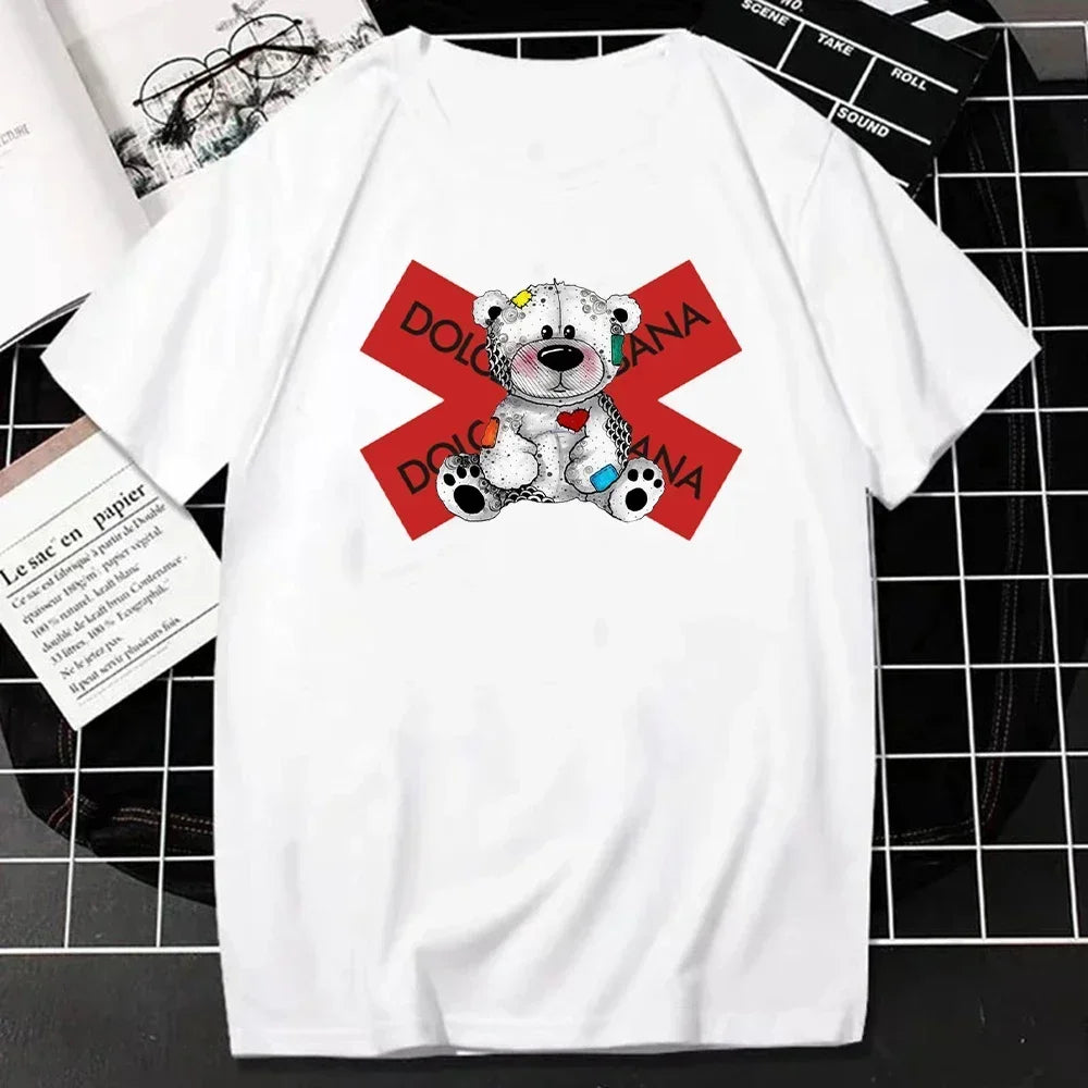 Fashion Luxury Brand T Shirt Summer Letters Print Short Sleeve Tshirt Tee Casual Breathable Loose Women T-Shirt Female Clothing