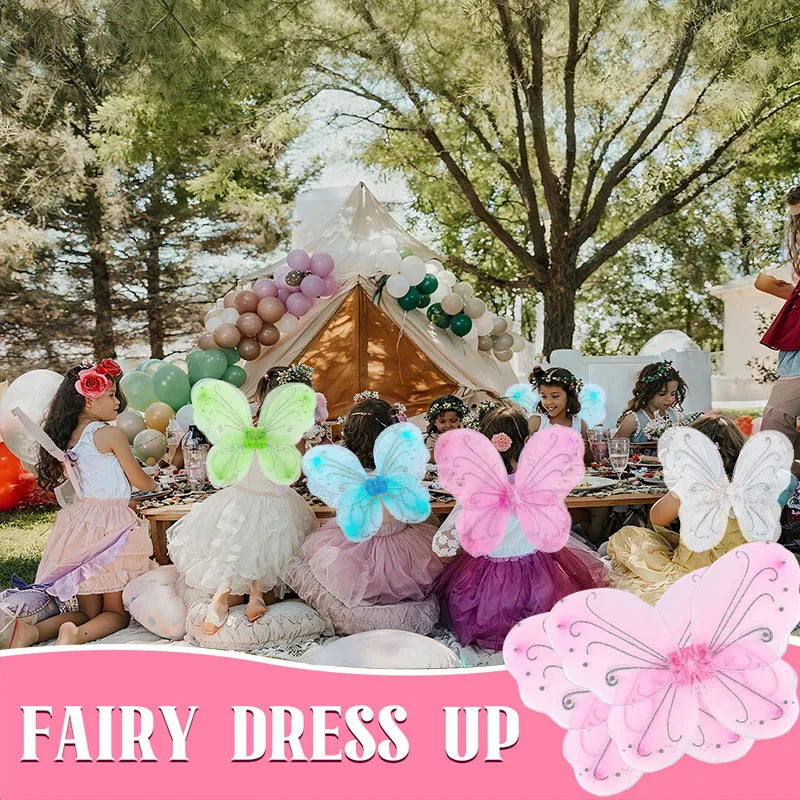 6-36 Pcs Fairy Wings Bluk Butterfly Wings Costume for Birthday Wedding Decoration Dress up Butterfly Favors Role Play Supplies