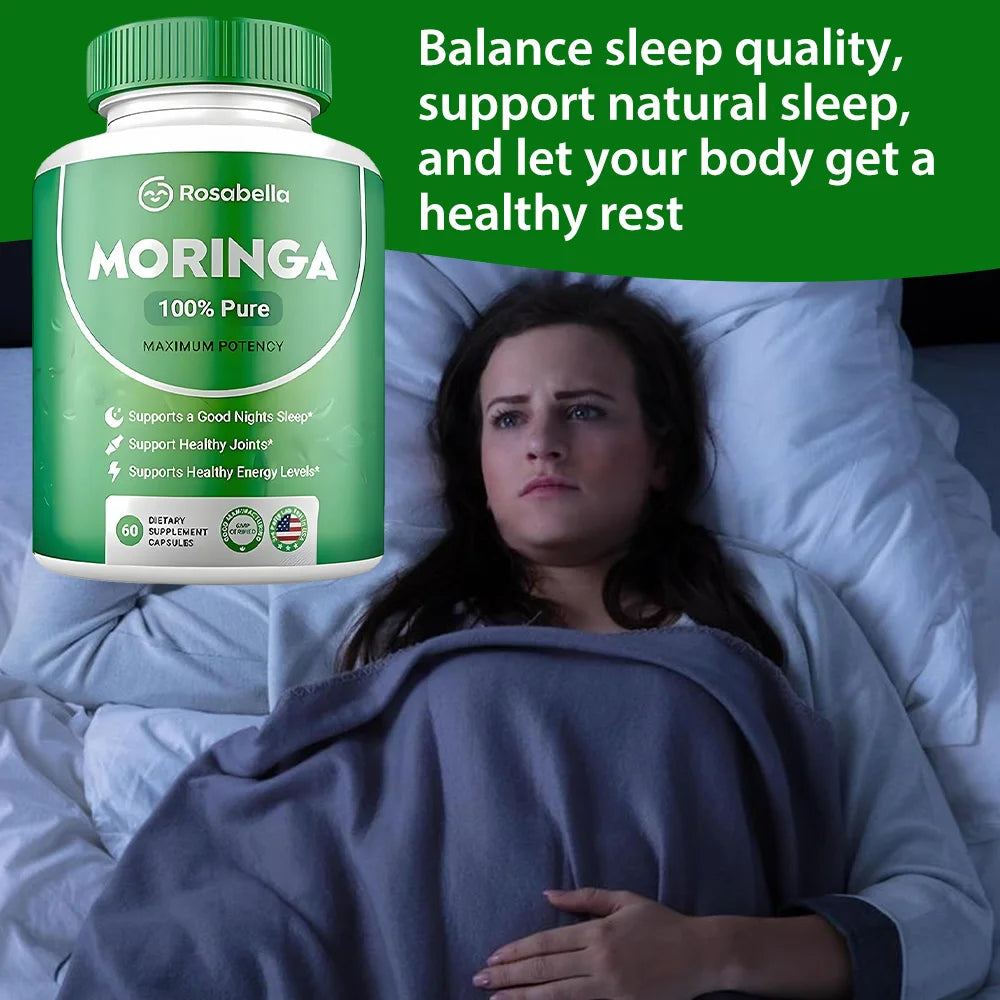 Moringa Powder Capsules - 800mg of Pure Nutrient-Rich Moringa Powder
