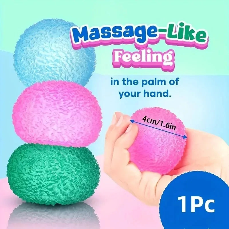 Squishy Stress Balls Multicolor Texture Ice Ball Squeeze Toy for Kids Adult Quiet Sensory Fidget Toy Halloween Christmas Gift