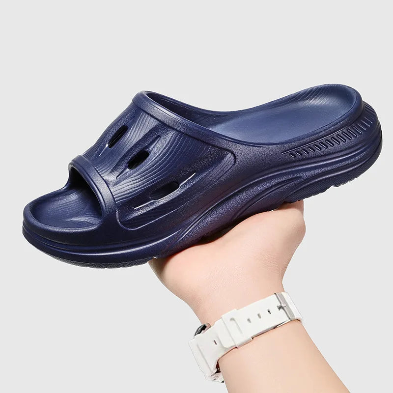 Men's Outdoor Sports Slippers Summer 2026 New Indoor Home Outdoor Wear Thick Bottom Anti-slip EVA Beach Shoes Casual Flat Heel