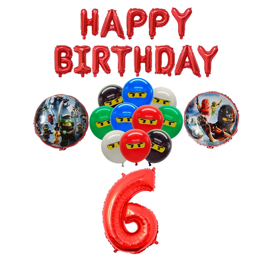 Ninja Birthday Party Decorations New Paper Tableware Plates Cups Napkins Tablecloth Background Balloon Supplies Deco For Kid Boy