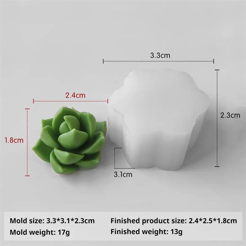 3D Silicone Candle Soap Mold Cactus Succulents Plaster Cement Mold Home Decoration DIY Aromatherapy Wedding Gifts silicone molds