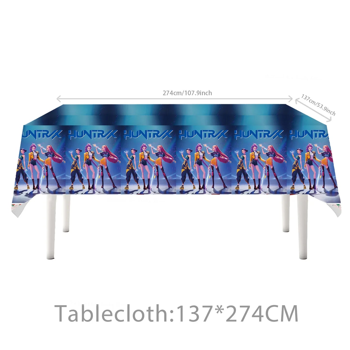 KPop Demon Hunters Birthday Decoration Disposable Party Tableware Paper Plates Napkins Cups Tablecloth Gift Bag Event Supplies