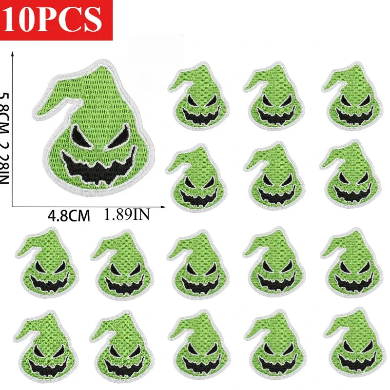 10/23PCS Wholesale Lots/set of Horror Ghost Haunted House Mummy Patch  Embroidery DIY Cloth Sticker Badge Ironing Jeans/cloak