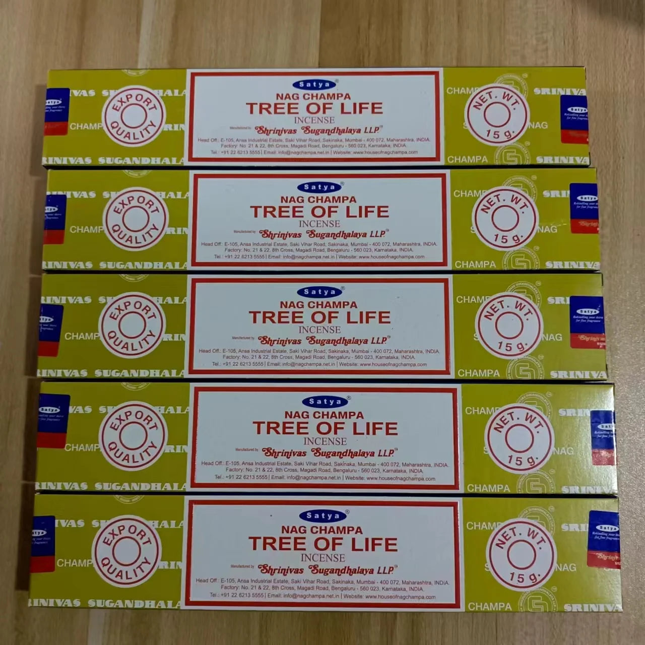 5BOX NAG Champa Incienso Satya Incense Collection Satya Handmade Sticks with Flavors Refreshing Medicinal Aromas Home Fragrances