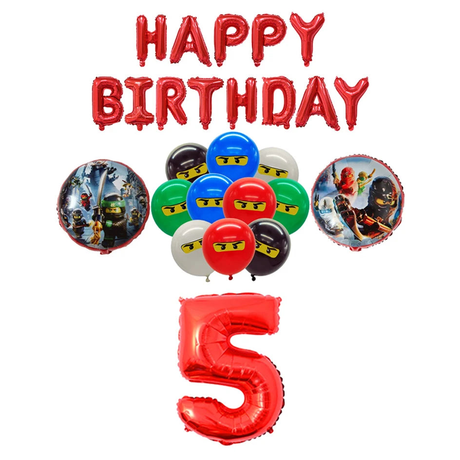 Ninja Birthday Party Decorations New Paper Tableware Plates Cups Napkins Tablecloth Background Balloon Supplies Deco For Kid Boy