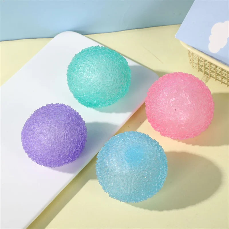 Squishy Stress Balls Multicolor Texture Ice Ball Squeeze Toy for Kids Adult Quiet Sensory Fidget Toy Halloween Christmas Gift