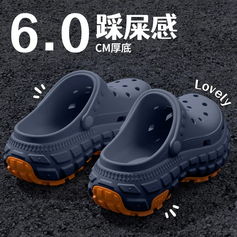 Men's driving breathable non-slip hole shoes summer new deodorant non-slip outer wear wear wear-resistant fishing beach sandals
