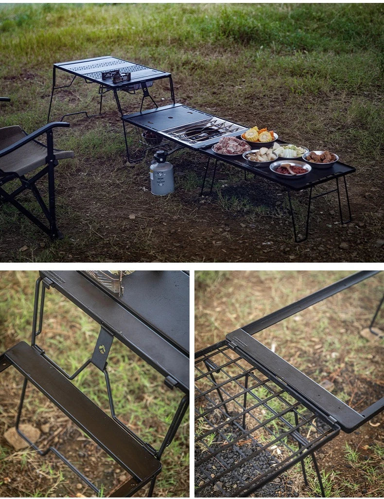CAMPINGMOON CK-25BK-1PIGT Combination Table Suitable For Snow Peak Stove Cover Outdoor Camping Table Accessories