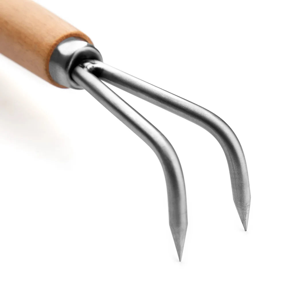 Bonsai tools hook 23 cm (9") wooden handle alloy steel hook robust very firm and durable made by Tian Bonsai