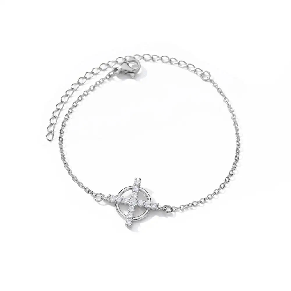 Elegant Zircon Flowers Bracelet For Women Girls Charm Gold Color Stainless Steel Plant Bracelets Luxury Designer Jewelry Gifts