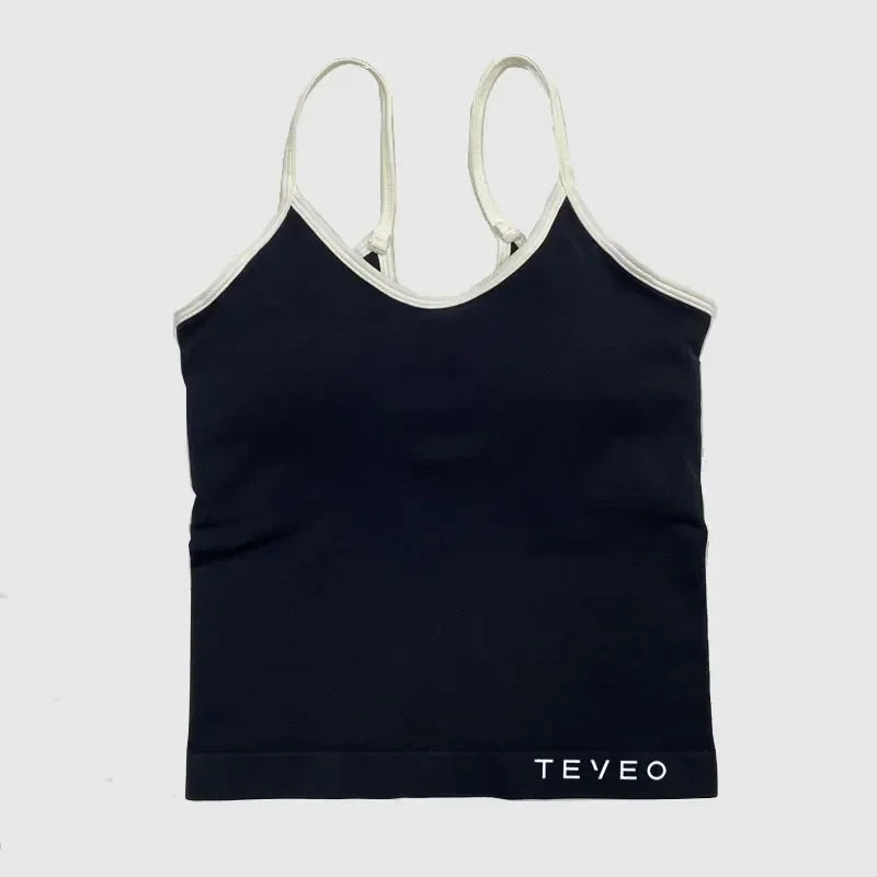 TEVEO Women's Sports Yoga Shorts Fitness Cycling Elastic Sports Pants Ignite Sculpt Scrunch Short Yoga Bra Set leggings