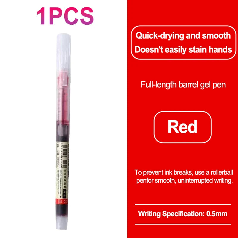 High Quality 0.5mm Quick Drying Fine Point Liquid Ink Pens Smooth Writing Comfortable Grip Non-Smudge for Office School Supplies