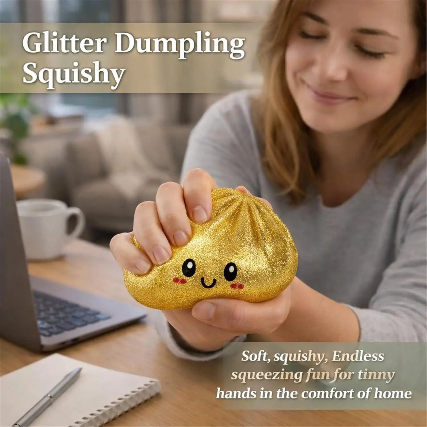 Realistic steamed bun Squeeze Sensory Toy Soft Stress Relief Decompression Toy for Home Office Desktop Decoration and Gift